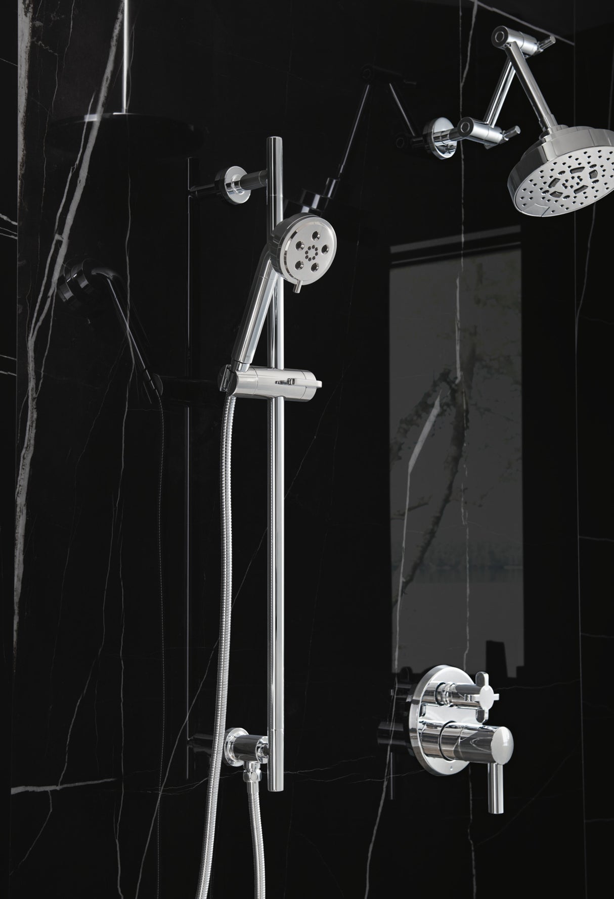 Essential Shower Series Linear Round H2Okinetic Multi-Function Handshower