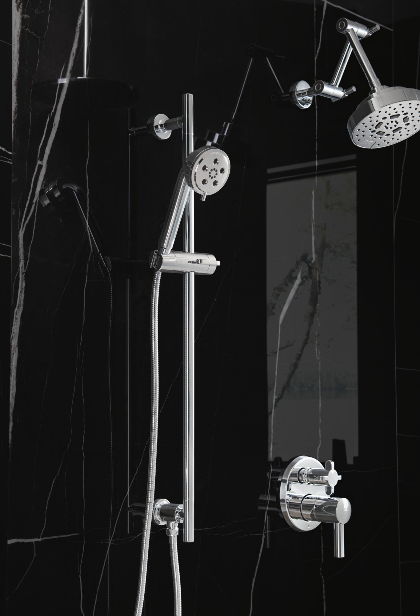 Essential Shower Series Linear Round H2Okinetic Multi-Function Handshower