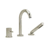 Riu 2-way 3-piece Type T (thermostatic) coaxial deck-mount tub filler with hand shower