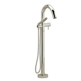 Riu 2-way Type T (thermostatic) coaxial floor-mount tub filler with hand shower trim