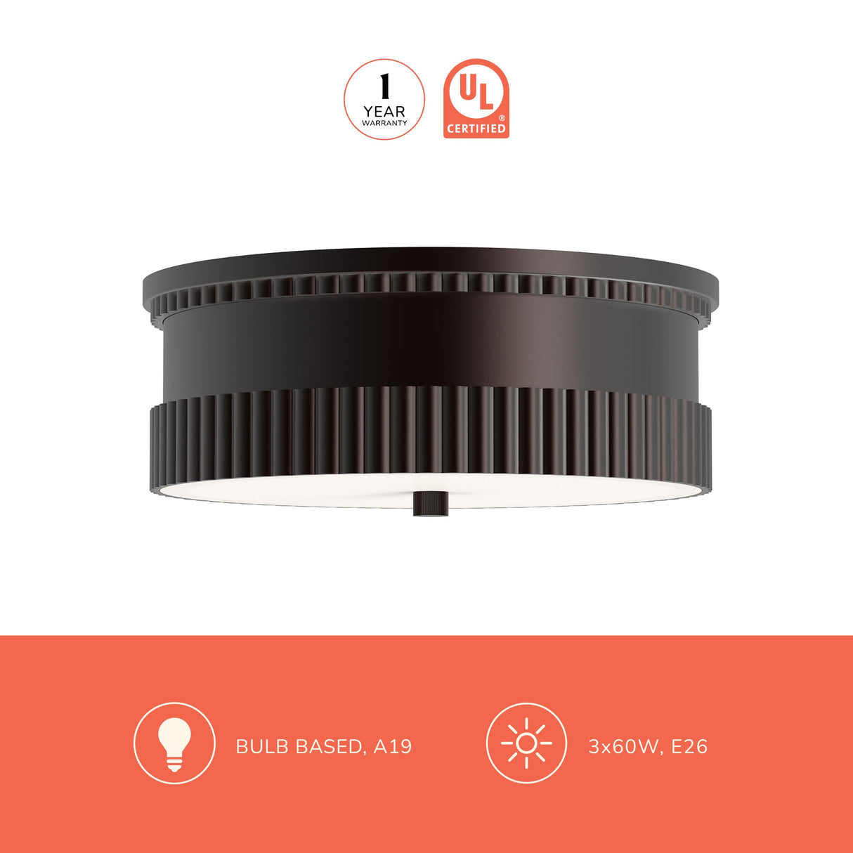 Alora Mood Rue 14-in Flush Mount