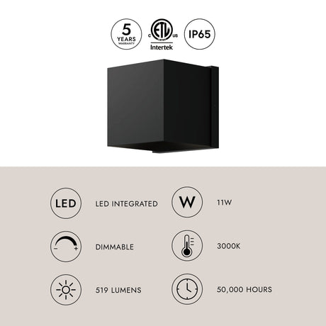 Kuzco Rene 5-in Exterior Wall Sconce
