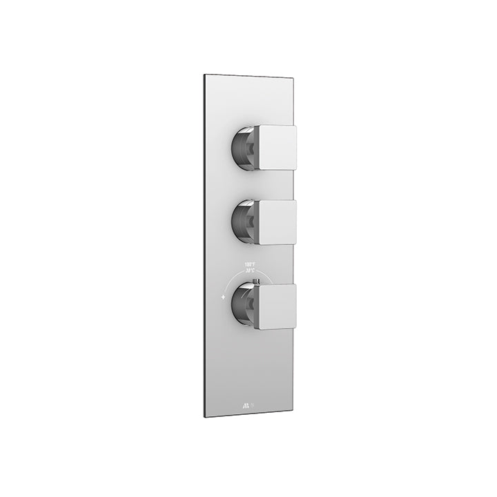 Square trim set for TURBO thermostatic valve #T12002