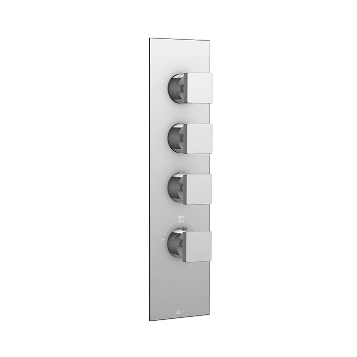 Square trim set for TURBO thermostatic valve #T12003