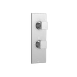 Square trim set for TURBO thermostatic valve 2-way, shared functions