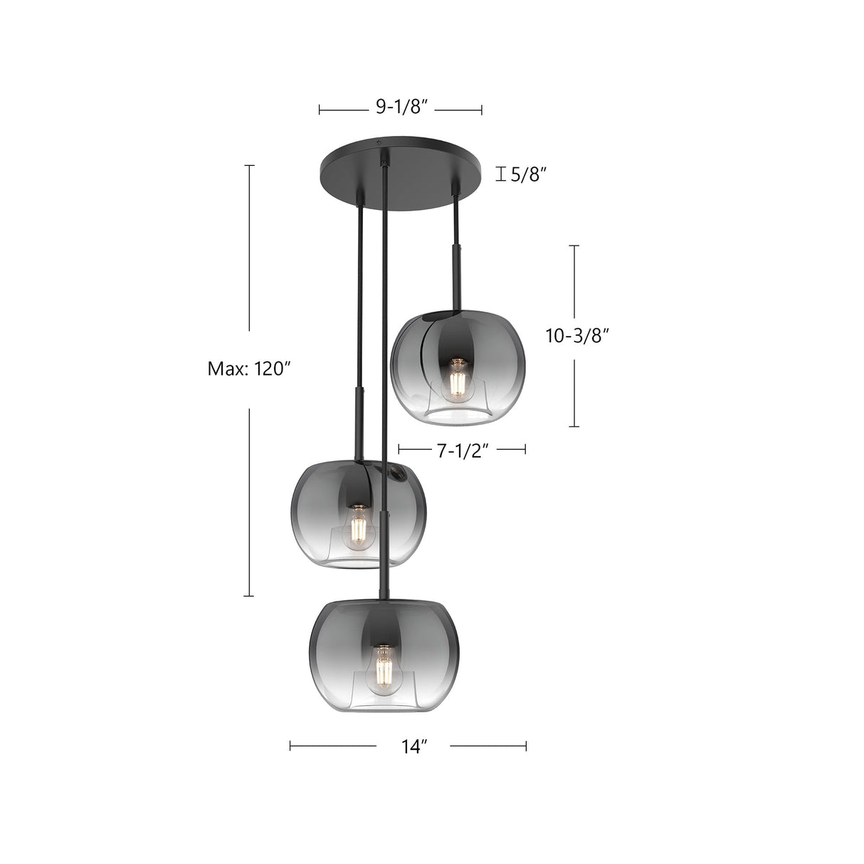 Kuzco Samar 14-in Chandelier
