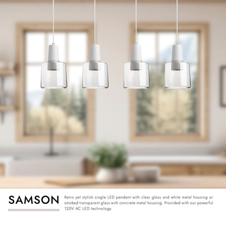 Kuzco Samson 6-in 4 Head Multi Pendant