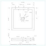 Efrain 36x36 Alcove Acrylic Shower Base Alcove center drain (3 flanges