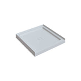 Efrain 36x36 Alcove Acrylic Shower Base Alcove center drain (3 flanges