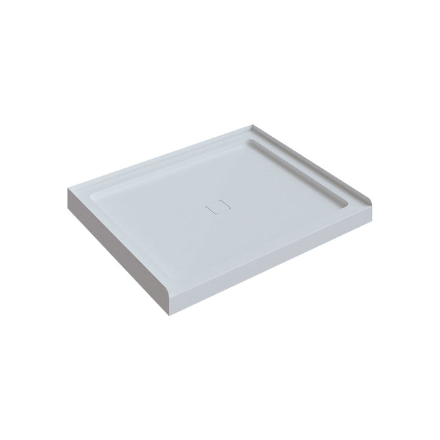 Efrain 48x36 Acrylic Shower Base (Alcove) Center Drain 3 Flanges