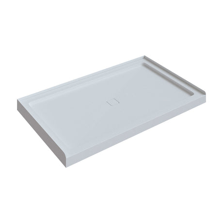 Efrain 60x36 Acrylic Shower Base (Alcove) Center Drain 3 Flanges