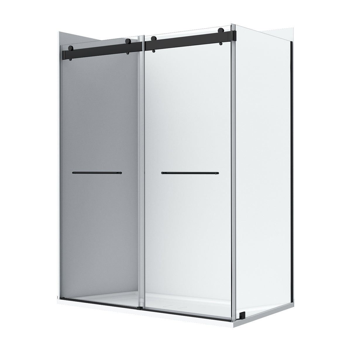 Flora 36x48 Clear Glass - Black