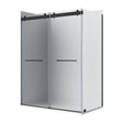 Flora 36x48 Frosted Glass - Black-L