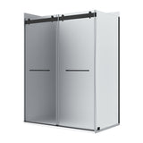 Flora 36x48 Frosted Glass - Black-L