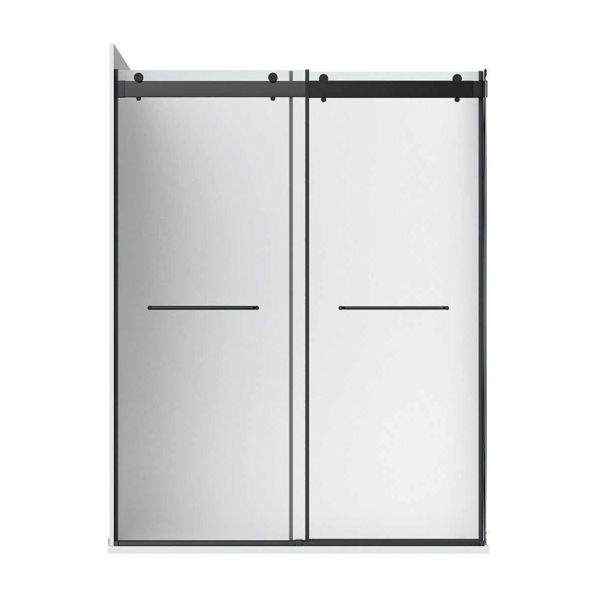 Flora 36x48 Frosted Glass - Black-L