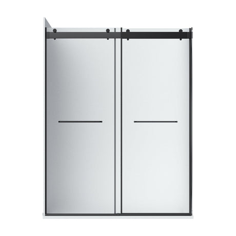 Flora 36x48 Frosted Glass - Black-L