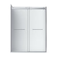 Flora 36x48 Frosted Glass - Chrome-L