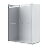 Flora 36x48 Frosted Glass - Chrome-L
