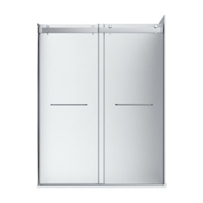 Flora-36x48 Frosted Glass-Chrome-R