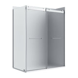 Flora-36x48 Frosted Glass-Chrome-R