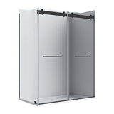 Flora 36x48 Fluted Glass- Black-R