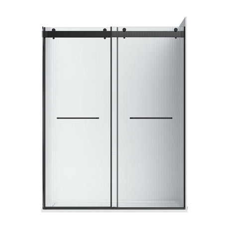 Flora 36x48 Fluted Glass- Black-R