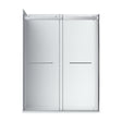 Flora 36x48 Raindrop Glass - Chrome-L