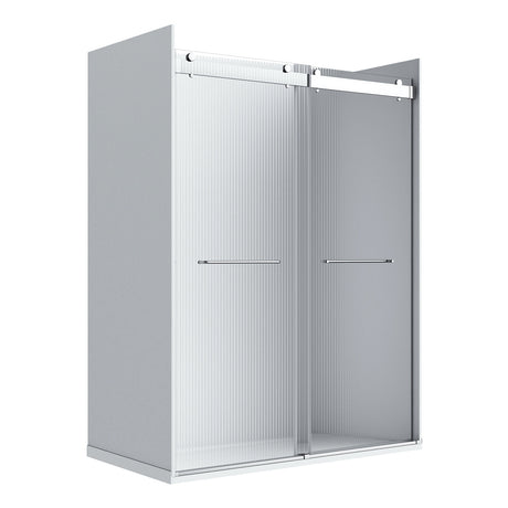 Flora 60 Fluted Glass - Chrome