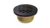 Brass No-Caulk Shower Drain with 2" Outlet for use with Molded Bases (SD22)