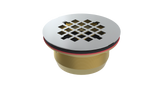 Brass No-Caulk Shower Drain with 2" Outlet for use with Molded Bases (SD22)