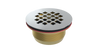 Brass No-Caulk Shower Drain with 2" Outlet for use with Molded Bases (SD22)