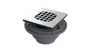 FRZERO FR-PVC Shower Drain with 2" Outlet for use with Tile Bases (SD244-SS)
