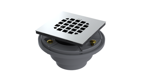 FRZERO FR-PVC Shower Drain with 2" Outlet for use with Tile Bases (SD244-SS)
