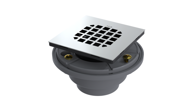 FRZERO FR-PVC Shower Drain with 2" Outlet for use with Tile Bases (SD244-SS)