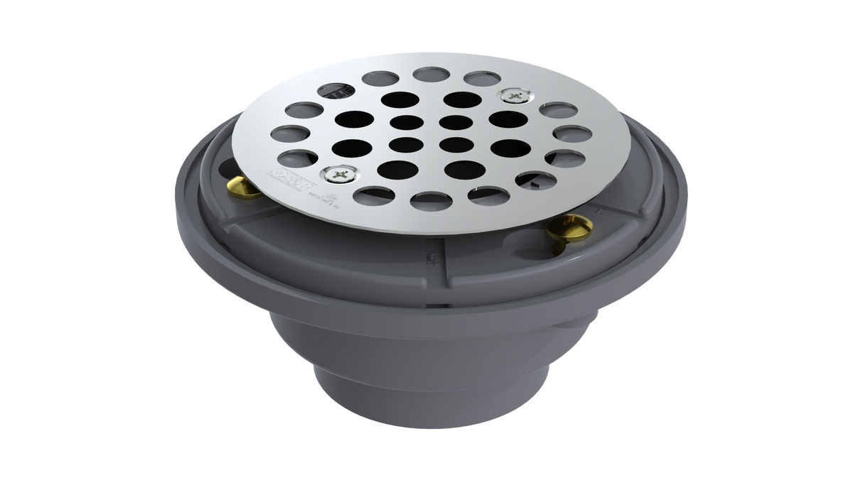 FRZERO FR-PVC Shower Drain with 2" Outlet for use with Tile Bases (SD245-SS)