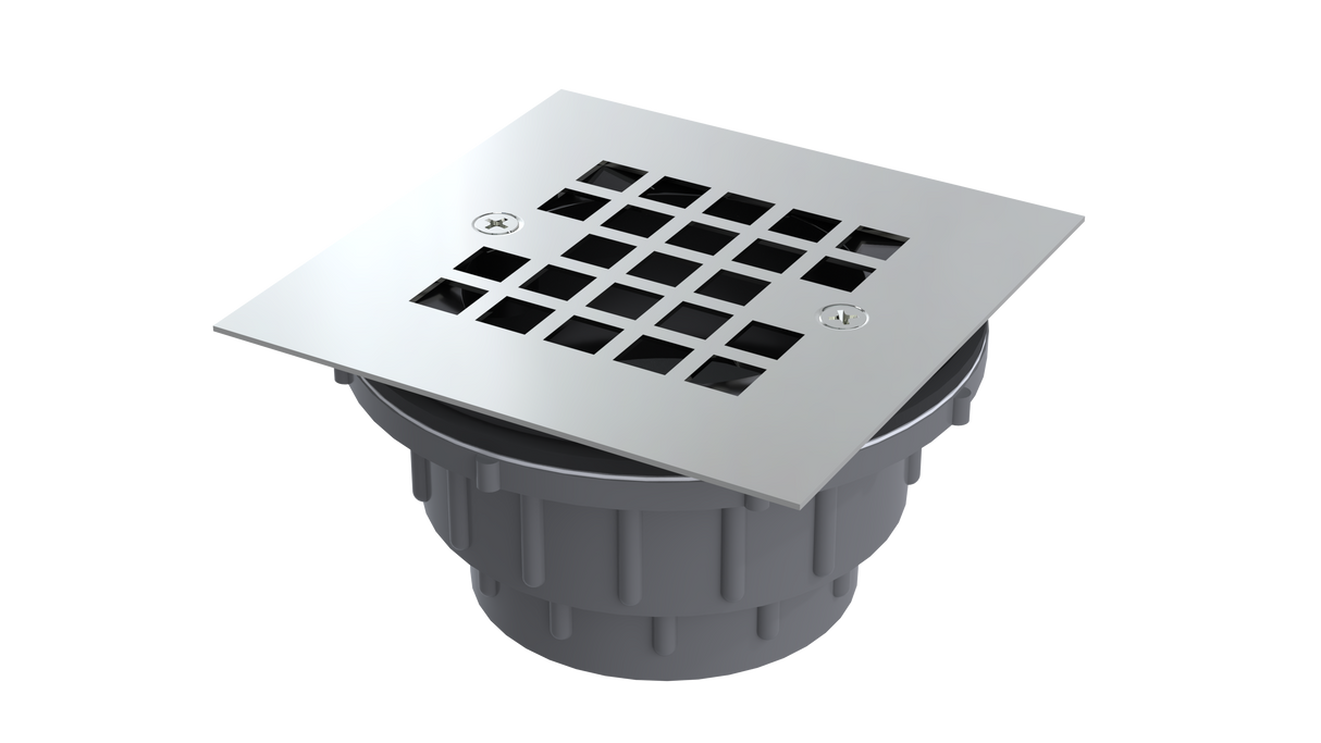FRZERO FR-PVC Shower Drain with 2" Outlet for use with Molded Bases (SD254-SS)