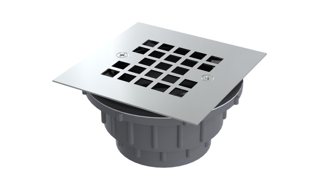 FRZERO FR-PVC Shower Drain with 2" Outlet for use with Molded Bases (SD254-SS)