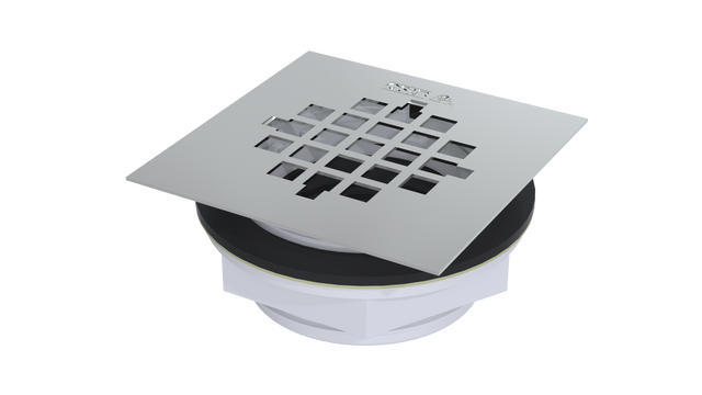 PVC Shower Drain with 2" Outlet for use with Molded Bases (SD313-SS)
