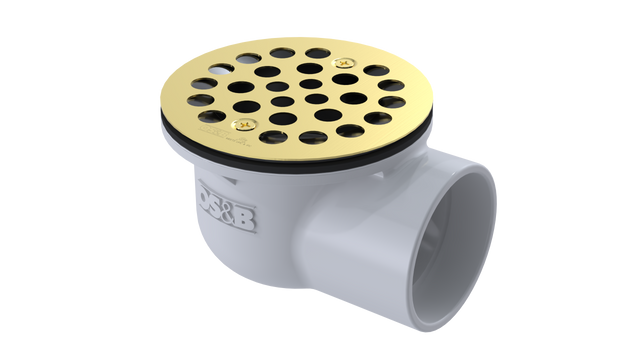 PVC Shower Drain with 2" Outlet for use with Molded Bases (SD352)
