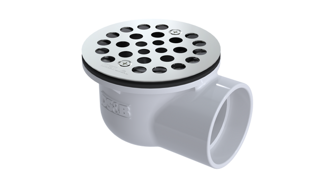 PVC Shower Drain with 2" Outlet for use with Molded Bases (SD352-SS)
