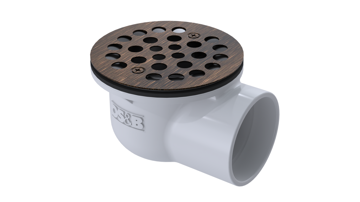 PVC Shower Drain with 2" Outlet for use with Molded Bases (SD352)