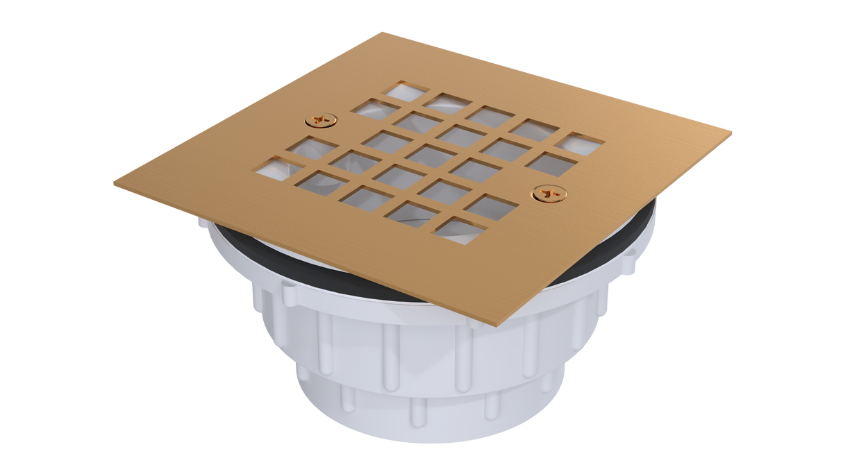 PVC Testable Shower Drain with 2" Outlet for use with Molded Bases (SD355T)