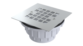 PVC Testable Shower Drain with 2" Outlet for use with Molded Bases (SD355T-SS)