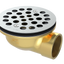 Brass Shower Drain with 1-1/2" Outlet for use with Molded Bases (SD370)