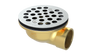 Brass Shower Drain with 1-1/2" Outlet for use with Molded Bases (SD370)