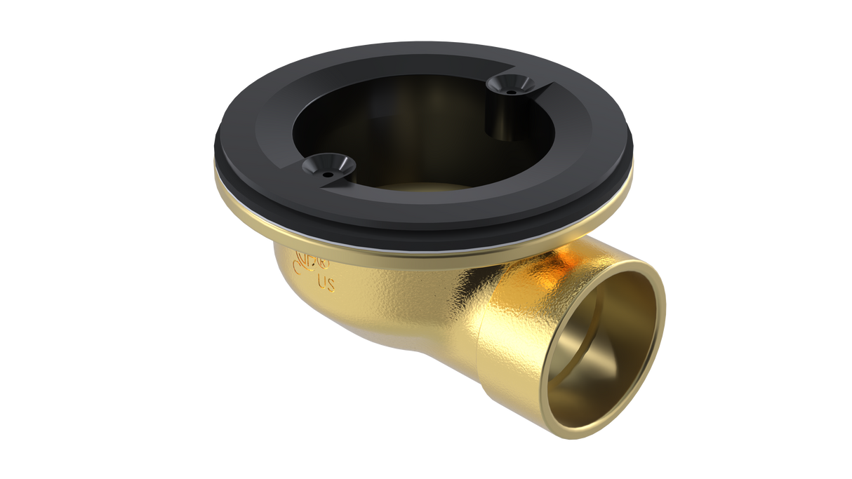 Brass Rough-In Shower Drain with 1-1/2" Outlet for use with Molded Bases (SD370-LT)