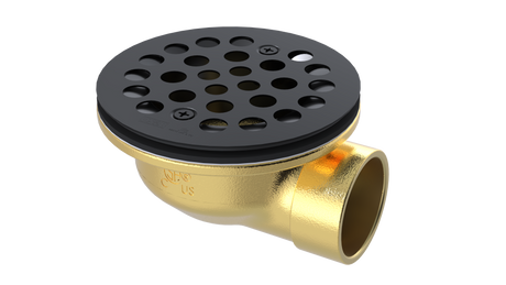 Brass Shower Drain with 1-1/2" Outlet for use with Molded Bases (SD370)