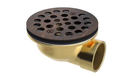 Brass Shower Drain with 1-1/2" Outlet for use with Molded Bases (SD370)