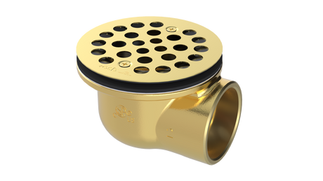 Brass Shower Drain with 2" Outlet for use with Molded Bases (SD372)