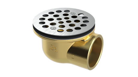 Brass Shower Drain with 2" Outlet for use with Molded Bases (SD372)